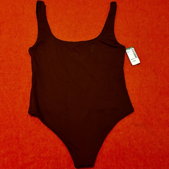 Chocolate brown second skin stretch microfibre bodysuit NWT - Picture 3 of 9